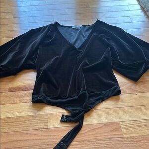 1. State Black Velvet Bodysuit